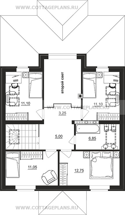 Поэтажные планы проект дома 98-97 общ. площадь 201,35 м2