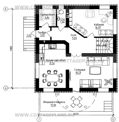 Поэтажные планы проект дома 14-90 общ. площадь 229,89 м2