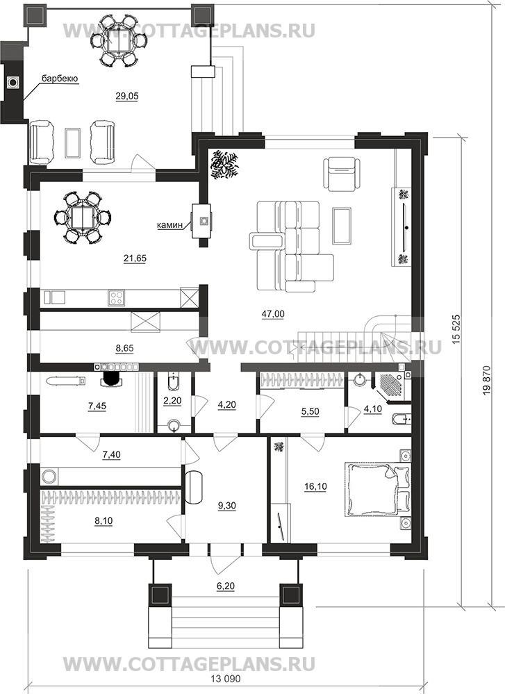 Поэтажные планы проект дома 204-25 общ. площадь 283,65 м2