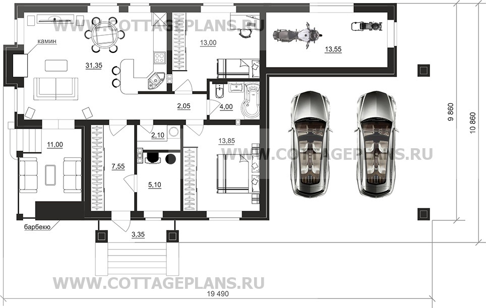 Поэтажные планы проект дома 900-81 общ. площадь 92,55м2