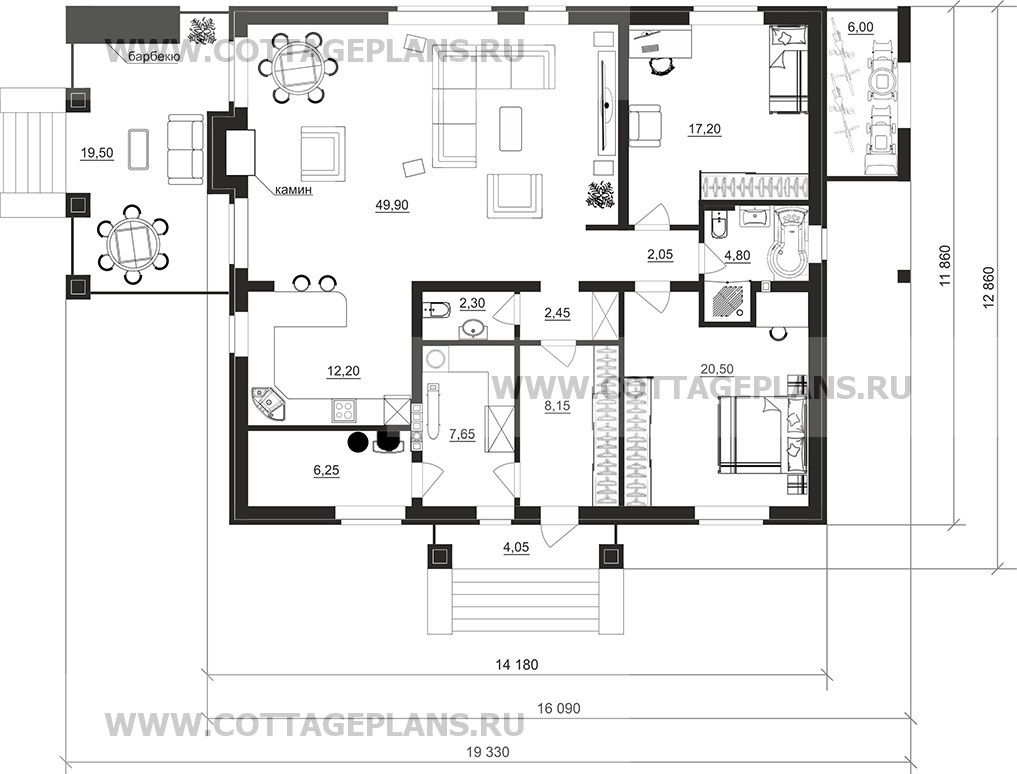 Поэтажные планы проект дома 700-62 общ. площадь 133,45м2