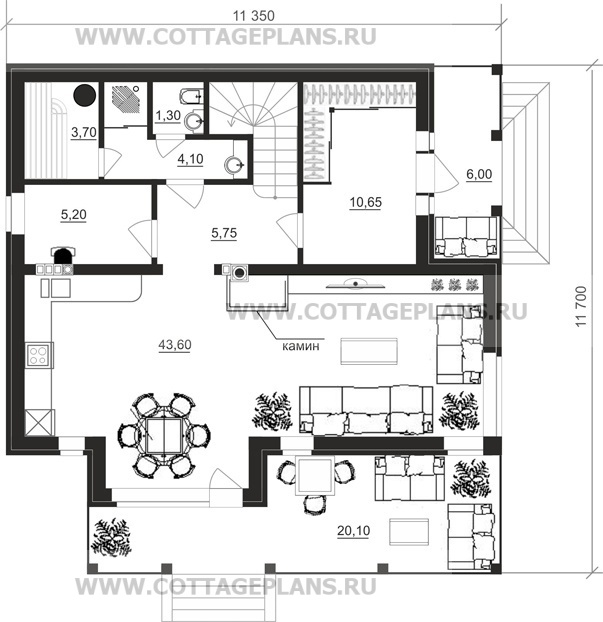 Поэтажные планы проект дома 14-20 общ. площадь 147,30 м2