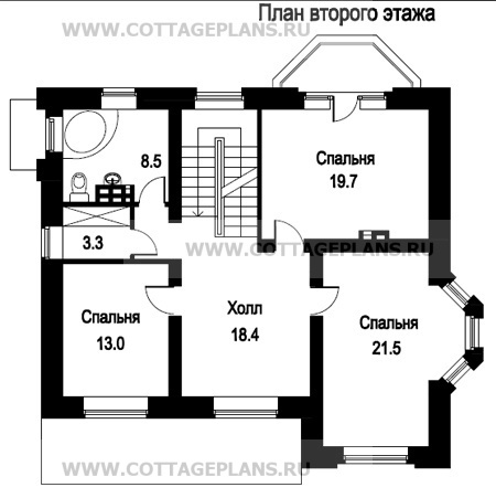 Поэтажные планы проект дома 47-06 общ. площадь 268,8 м2
