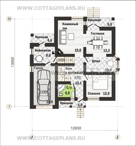 Поэтажные планы проект дома 59-94 общ. площадь 209,6 м2