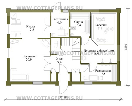 Поэтажные планы проект дома 50-55 общ. площадь 141 м2