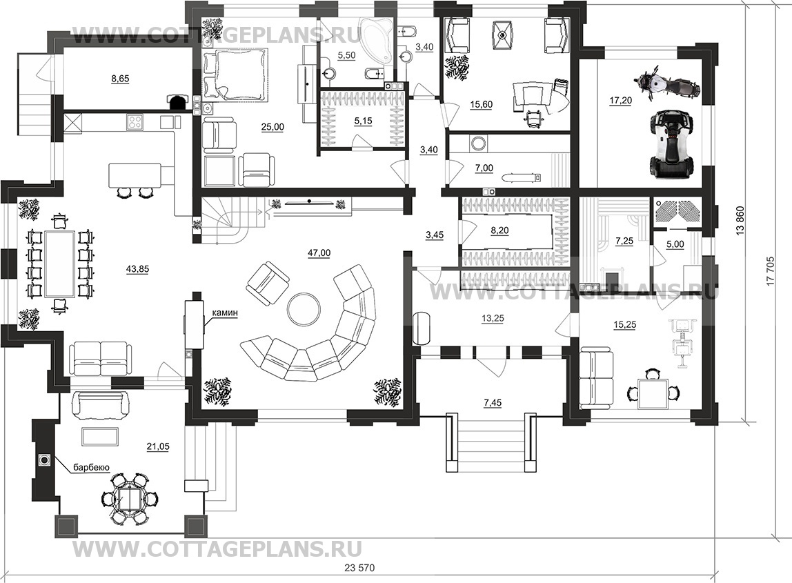 Поэтажные планы проект дома 202-50 общ. площадь 349,05 м2