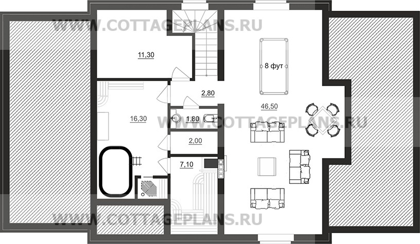 Поэтажные планы проект дома 98-19 общ. площадь 279,20 м2