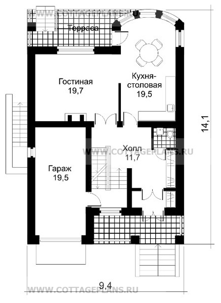 Поэтажные планы проект дома 30-07 общ. площадь 249м2