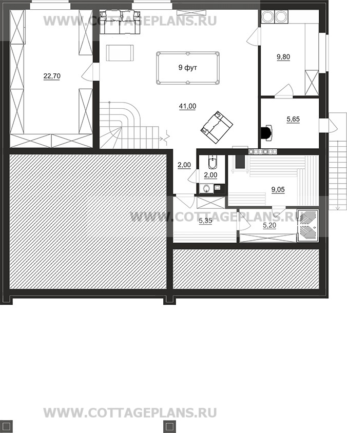 Поэтажные планы проект дома 71-04 общ. площадь 349,80 м2