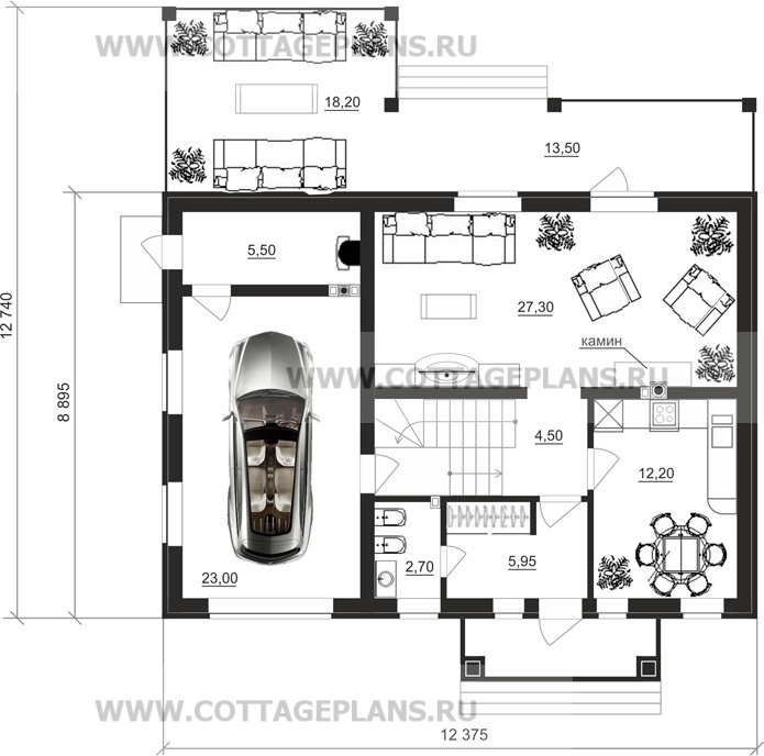 Поэтажные планы проект дома 15-05 общ. площадь 104,05 м2