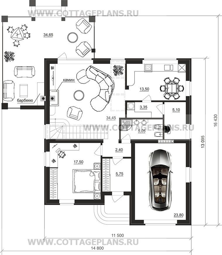 Поэтажные планы проект дома 95-75 общ. площадь 183,85 м2