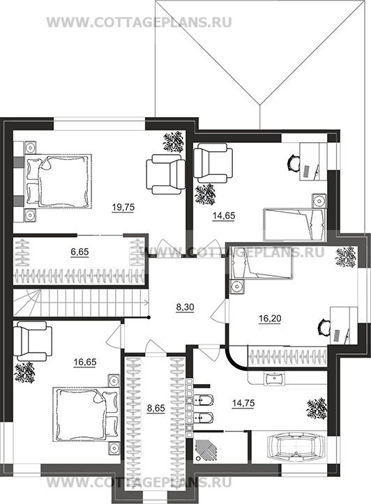 Поэтажные планы проект дома 104-68 общ. площадь 208,20 м2