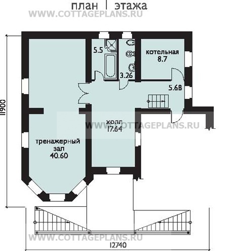 Поэтажные планы проект дома 51-09 общ. площадь 340,3 м2