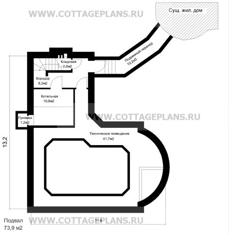 Поэтажные планы проект дома 35-94 общ. площадь 258,8м2