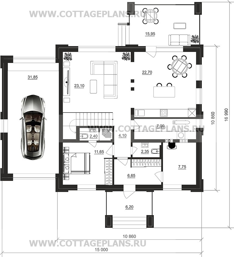 Поэтажные планы проект дома 106-51 общ. площадь 206,15 м2