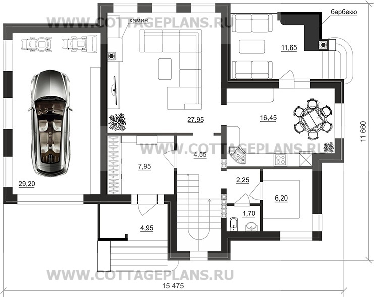 Поэтажные планы проект дома 205-58 общ. площадь 220,90 м2