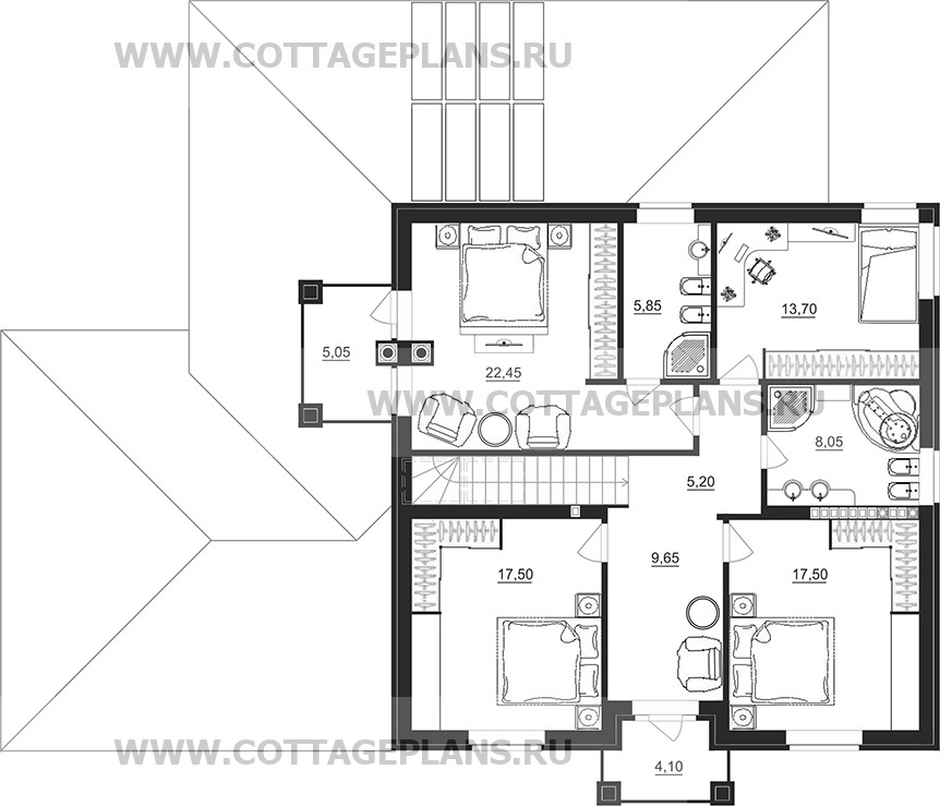 Поэтажные планы проект дома 76-20 общ. площадь 370,60 м2
