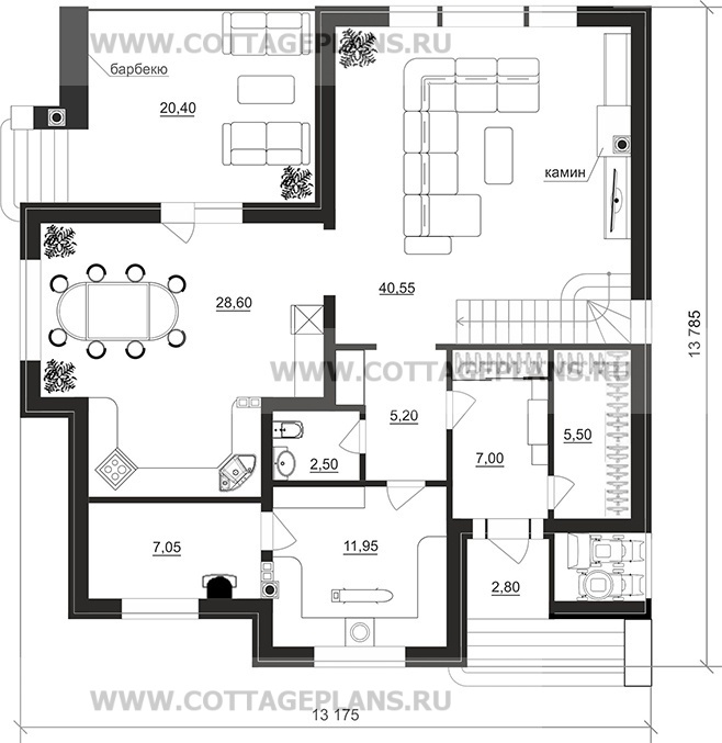 Поэтажные планы проект дома 204-72 общ. площадь 195,10 м2