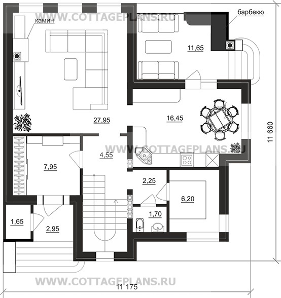 Поэтажные планы проект дома 205-52 общ. площадь 191,70 м2