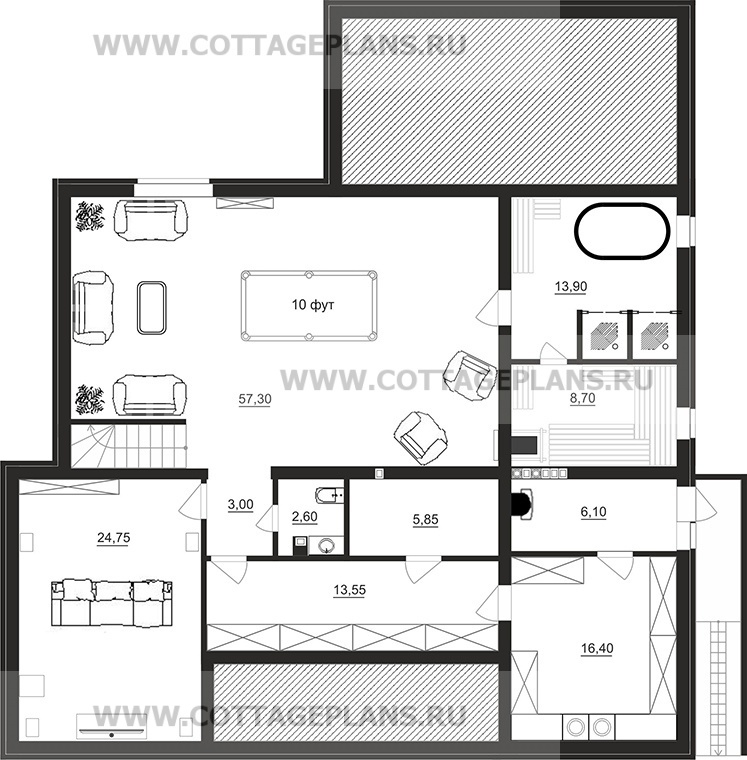 Поэтажные планы проект дома 89-69 общ. площадь 420,45 м2