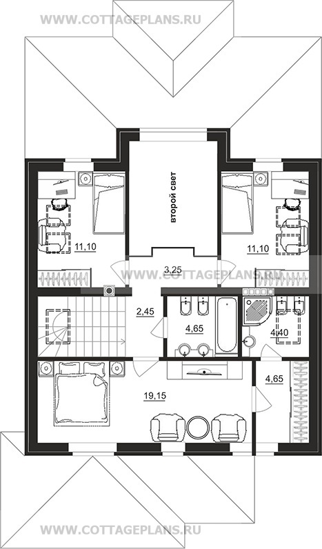 Поэтажные планы проект дома 200-00 общ. площадь 139,85 м2