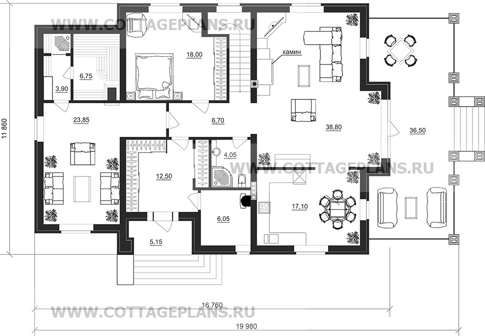 Поэтажные планы проект дома 29-95 общ. площадь 245,00 м2