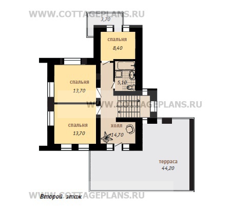 Поэтажные планы проект дома 48-55 общ. площадь 234,8 м2
