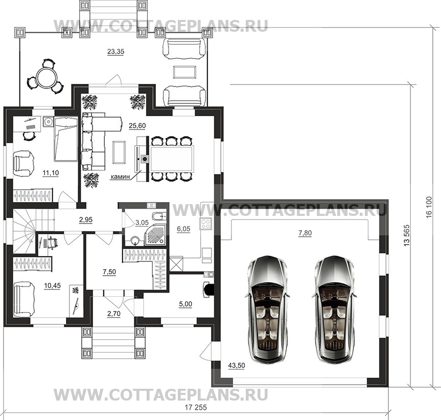 Поэтажные планы проект дома 92-75 общ. площадь 194,25 м2