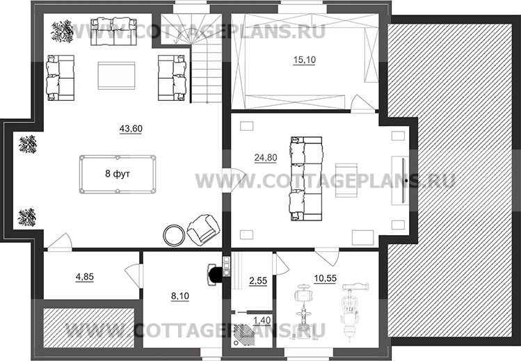 Поэтажные планы проект дома 101-46 общ. площадь 316,50 м2
