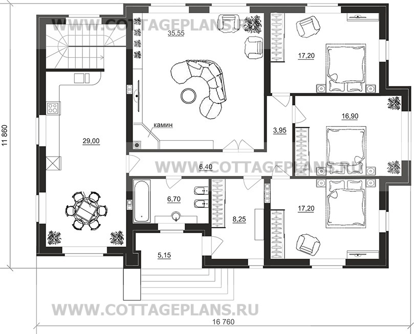 Поэтажные планы проект дома 91-53 общ. площадь 281,55 м2
