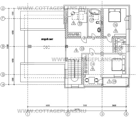 Поэтажные планы проект дома 80-24 общ. площадь 209,74 м2