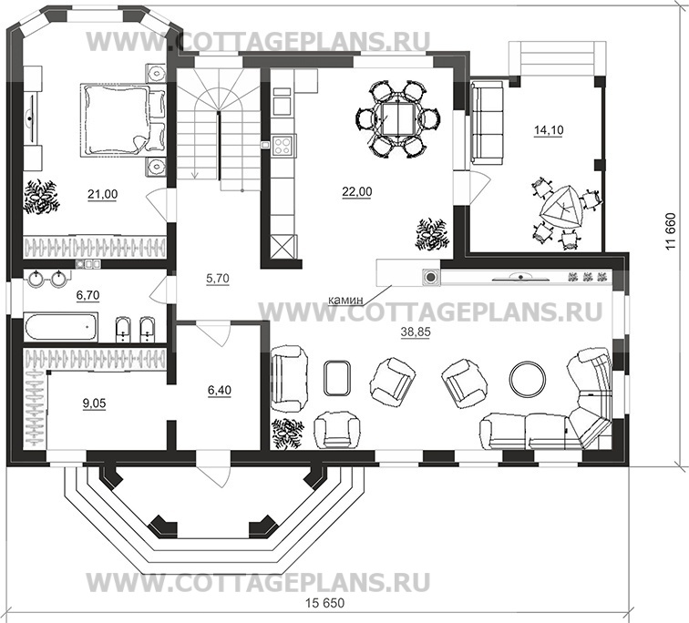 Поэтажные планы проект дома 76-50 общ. площадь 313,10 м2