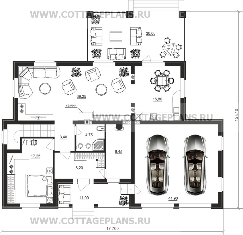 Поэтажные планы проект дома 23-52 общ. площадь 217,80 м2
