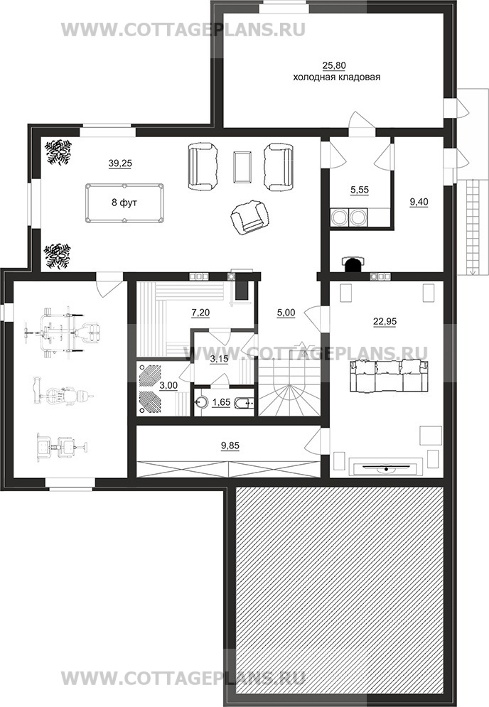 Поэтажные планы проект дома 84-35 общ. площадь 324,10 м2