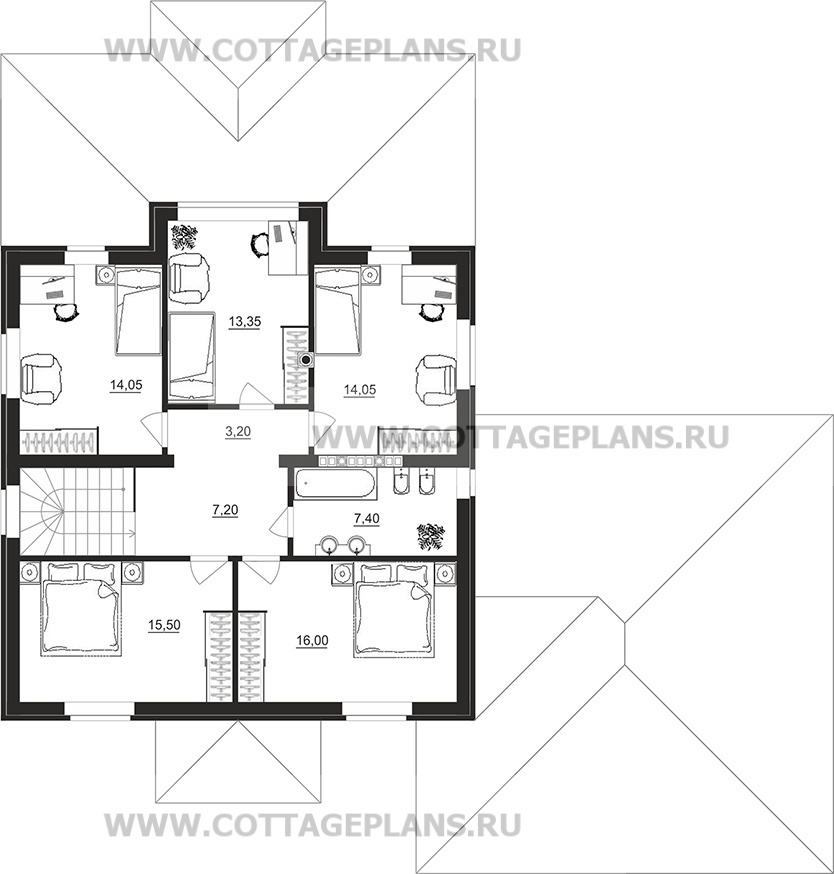 Поэтажные планы проект дома 71-76 общ. площадь 321,45м2