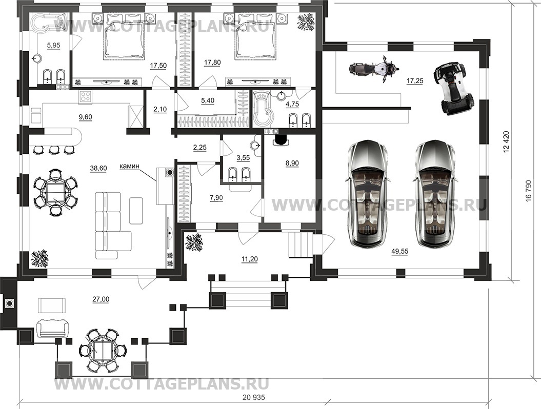 Поэтажные планы проект дома 27-83 общ. площадь 189,70 м2