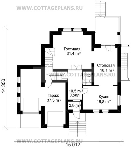 Поэтажные планы проект дома 32-17 общ. площадь 305,8м2