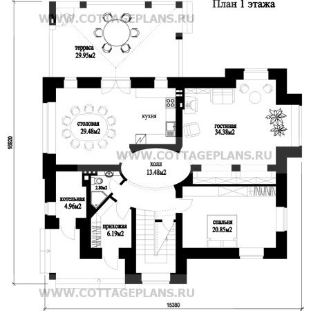 Поэтажные планы проект дома 59-52 общ. площадь 237,4 м2