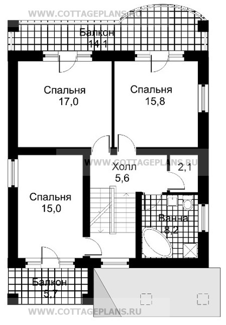 Поэтажные планы проект дома 30-07 общ. площадь 249м2