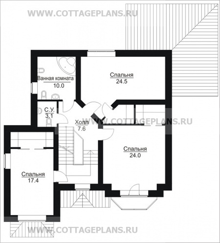 Поэтажные планы проект дома 30-75 общ. площадь 308м2