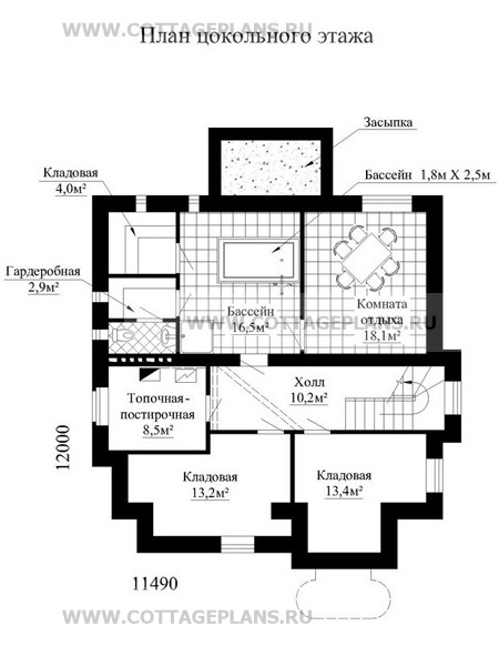 Поэтажные планы проект дома 49-68 общ. площадь 259 м2