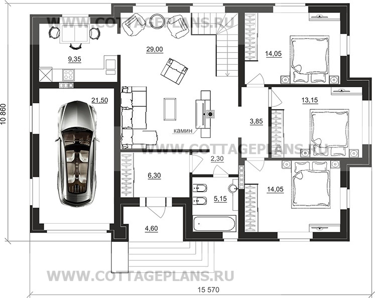 Поэтажные планы проект дома 201-54 общ. площадь 213,25 м2