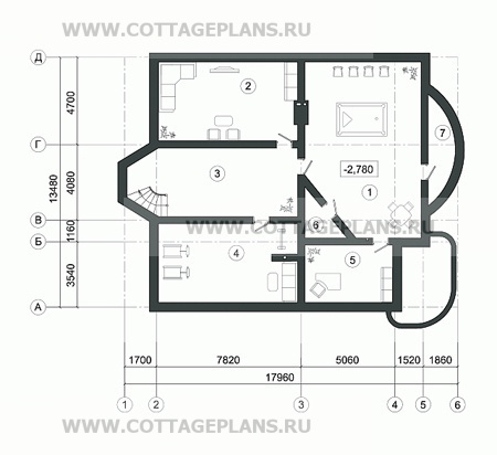 Поэтажные планы проект дома 47-95 общ. площадь 468,1 м2