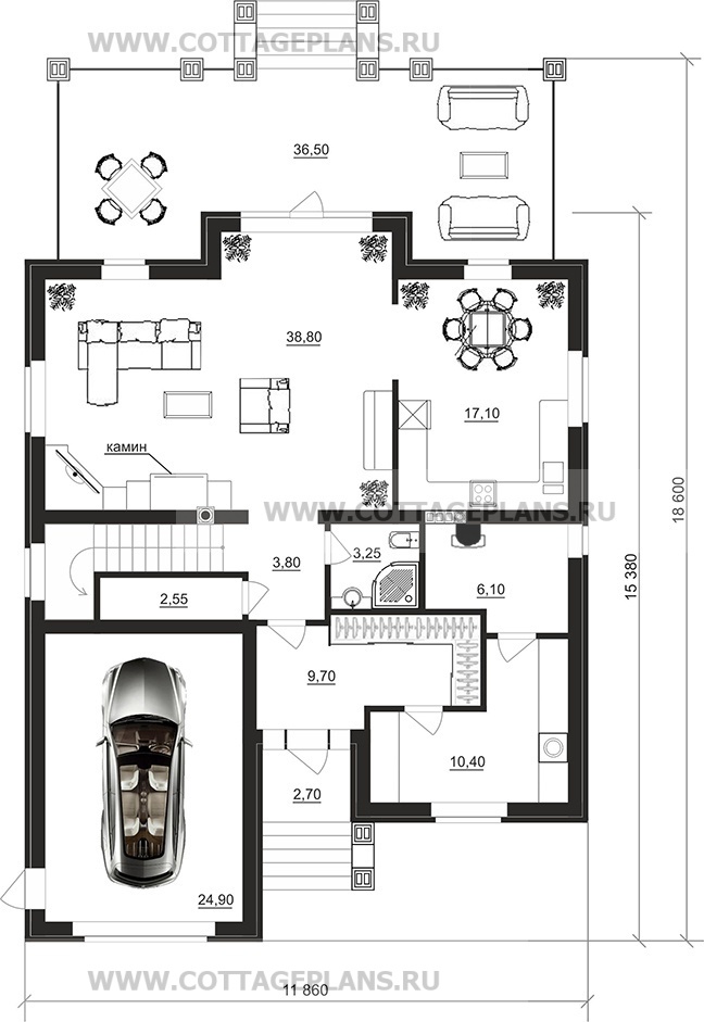 Поэтажные планы проект дома 77-08 общ. площадь 207,50 м2