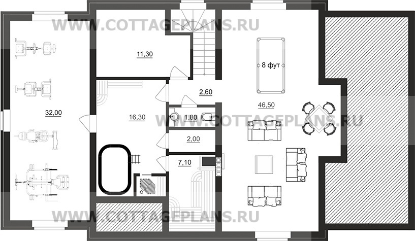 Поэтажные планы проект дома 08-30 общ. площадь 238,10 м2