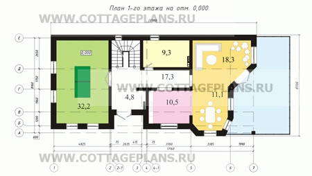 Поэтажные планы проект дома 59-96 общ. площадь 204,3 м2