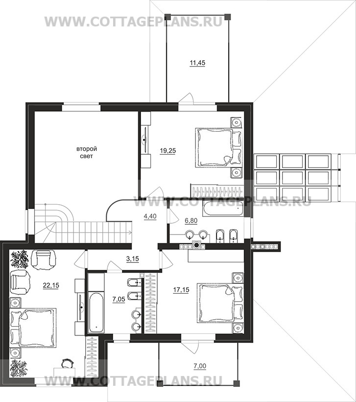 Поэтажные планы проект дома 201-63 общ. площадь 382,15 м2