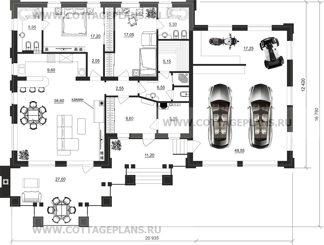 Поэтажные планы проект дома 90-83 общ. площадь 189,70 м2