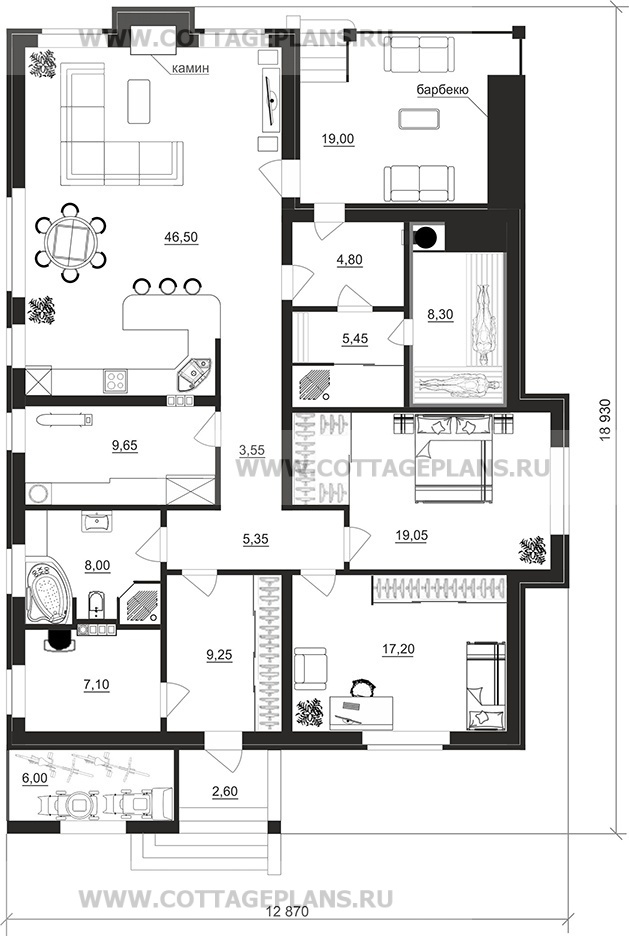 Поэтажные планы проект дома 700-05 общ. площадь 144,20 м2