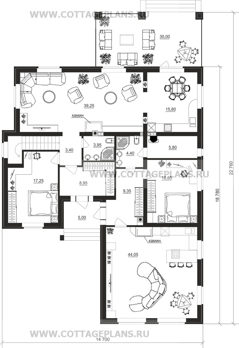 Поэтажные планы проект дома 83-61 общ. площадь 286,05 м2